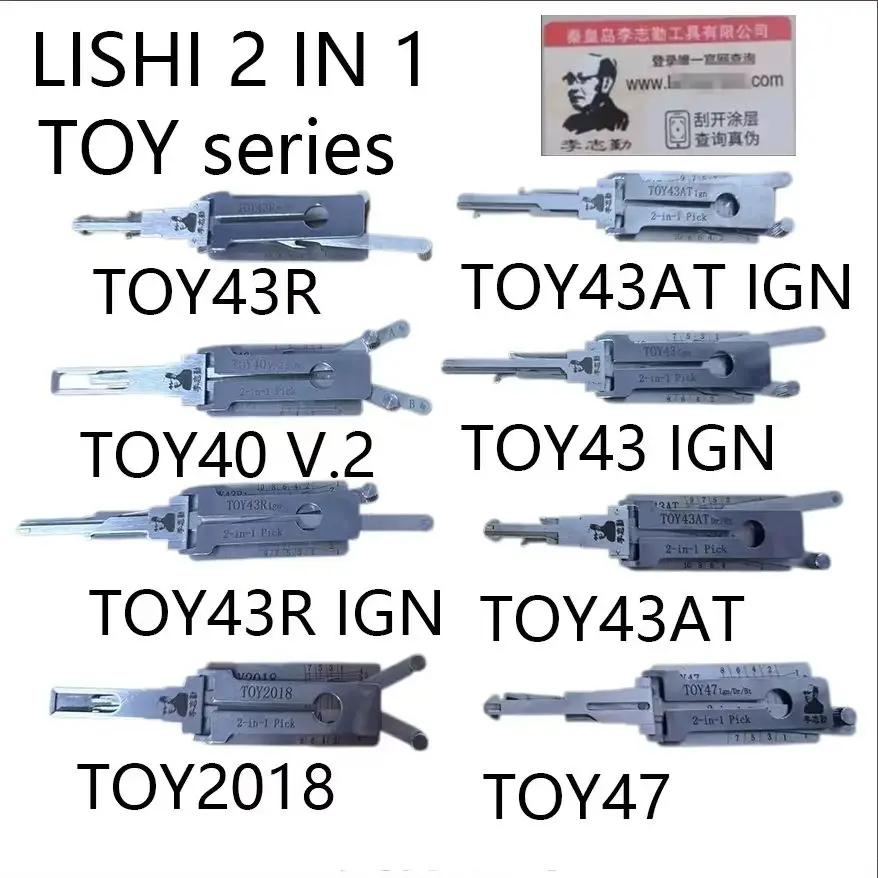 2026 LISHI TOY Series 2-in-1 Locksmith Tool Toy43R DR/BT Toy40 V.2 DR/BT Toy43R IGN Toy2018 Toy43AT DR/BT Toy43AT IGN Toy2
2026 LISHI TOY Series 2-in-1 Locksmith Tool Toy43R DR/BT Toy40 V.2 DR/BT Toy43R IGN Toy2018 Toy43AT DR/BT Toy43AT IGN Toy2