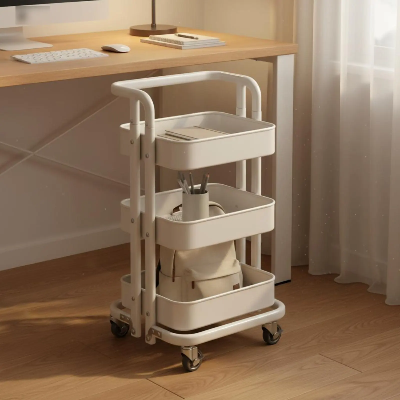 Book Bag Rack with Wheels Rolling Bag Rack Mobile Book Trolley Easy to Move Under Desk Storage Trolley Space Saving
Book Bag Rack with Wheels Rolling Bag Rack Mobile Book Trolley Easy to Move Under Desk Storage Trolley Space Saving