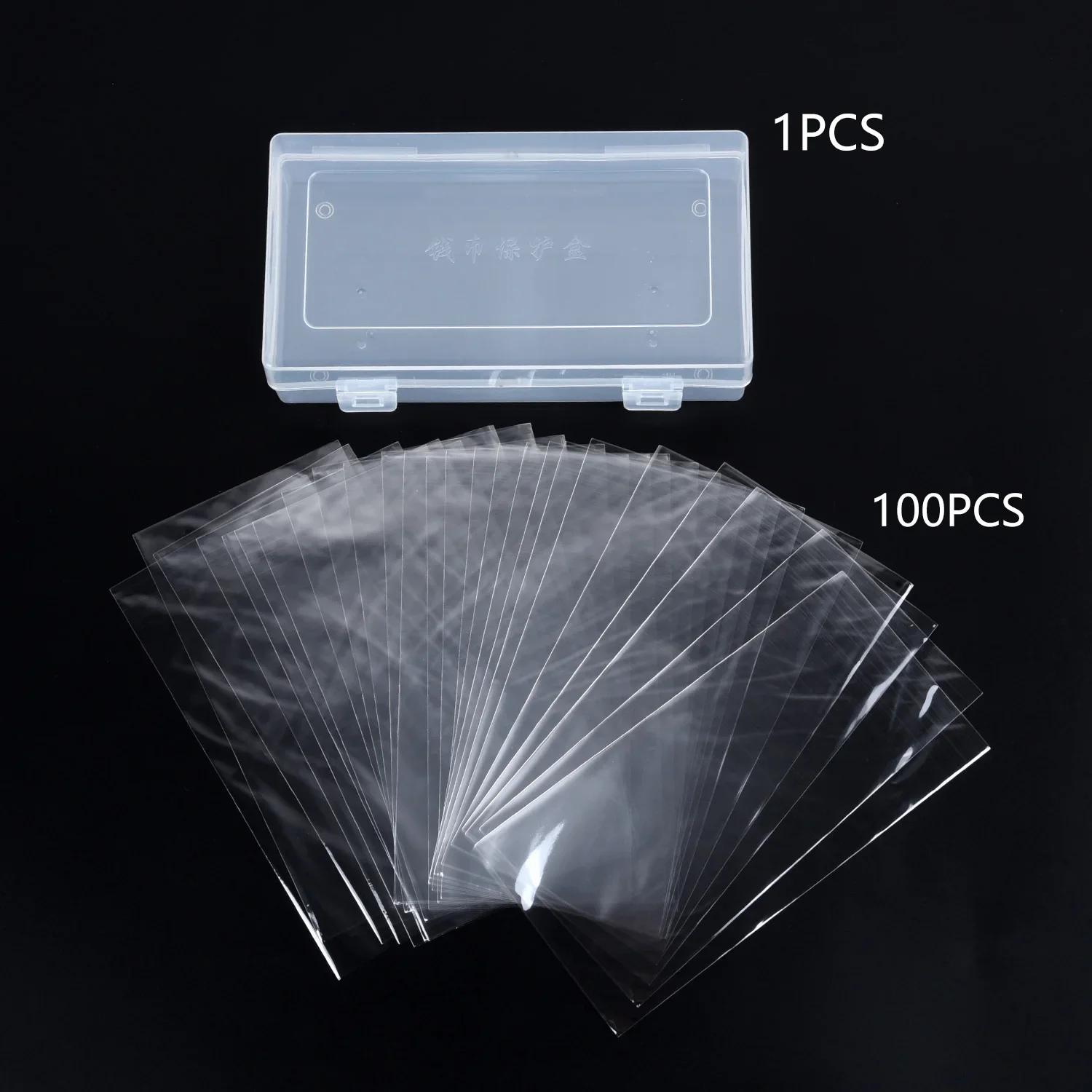 Plastic Protection bags Transparent Clear Flat pocket Banknotes Money Holder Reusable Decorative With storage box
Plastic Protection bags Transparent Clear Flat pocket Banknotes Money Holder Reusable Decorative With storage box