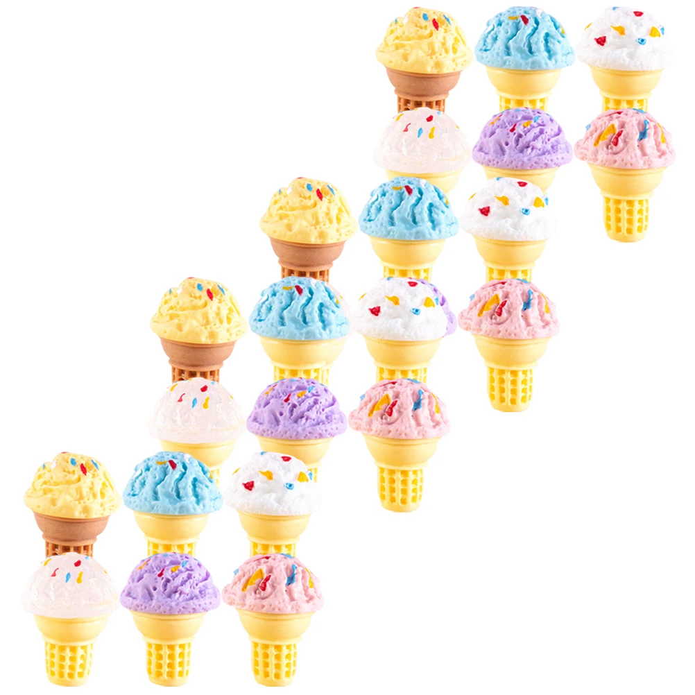 24pcs Miniature Ice Cream Cone Food Dollhouse Accessories Resin Toys Detailed Simulation Decorative Ornaments
24pcs Miniature Ice Cream Cone Food Dollhouse Accessories Resin Toys Detailed Simulation Decorative Ornaments