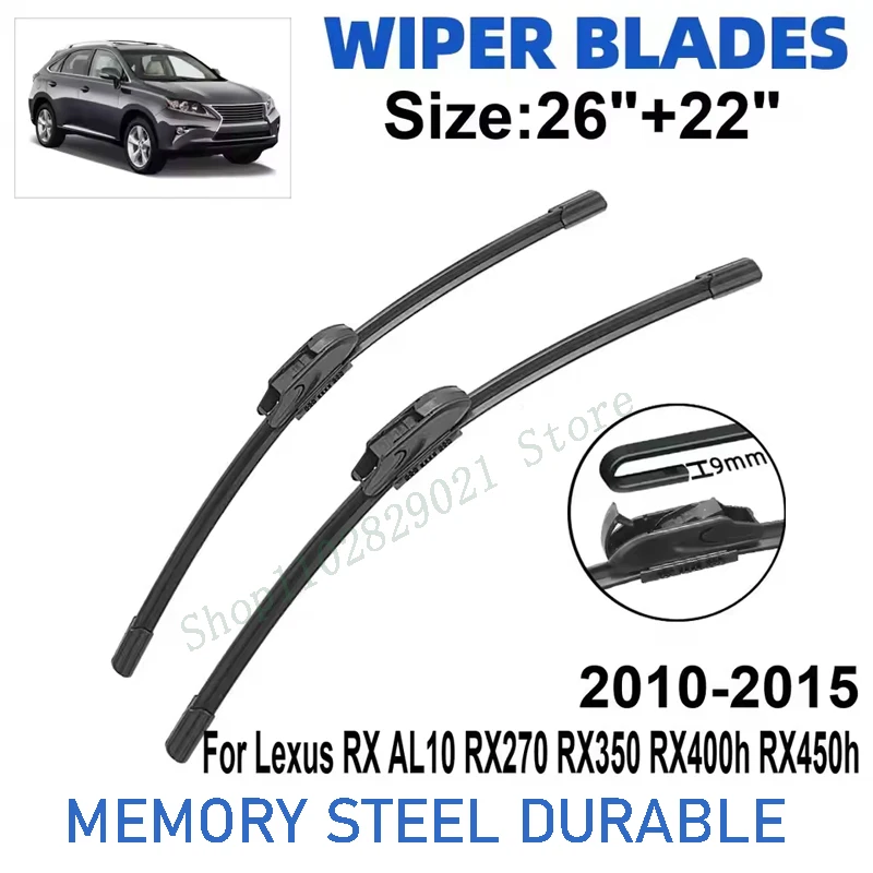 2PCS Wiper Blades Set Kit For Lexus RX AL10 RX270 RX350 2010-2015 Front Windshield Brushes Windscreen Window Accessories
2PCS Wiper Blades Set Kit For Lexus RX AL10 RX270 RX350 2010-2015 Front Windshield Brushes Windscreen Window Accessories