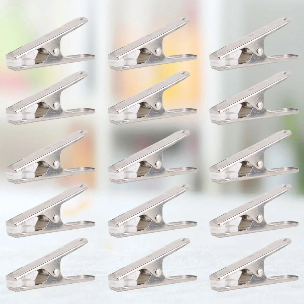 24 Pcs Stainless Steel Clothes Clip Multifunctional Hanger Clip Clothing Clip Clothes Hanging Clip (Stainless Steel+White Piece)
24 Pcs Stainless Steel Clothes Clip Multifunctional Hanger Clip Clothing Clip Clothes Hanging Clip (Stainless Steel+White Piece)