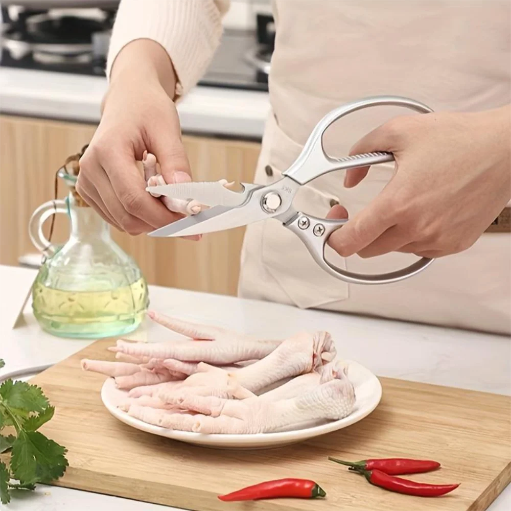 TJ POP Professional Stainless Steel Kitchen Scissors PP Handle Chicken Bone Kitchen Shears Duck Fish Cutter Fish Scale Scissors
TJ POP Professional Stainless Steel Kitchen Scissors PP Handle Chicken Bone Kitchen Shears Duck Fish Cutter Fish Scale Scissors
