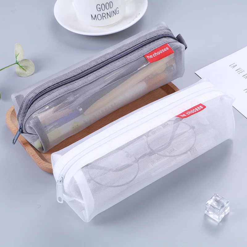 Transparent Stationery Pencil Bag Student Examination Dedicated Nylon Mesh Pen Case Unisex Large Capacity Pouch School Supplies
Transparent Stationery Pencil Bag Student Examination Dedicated Nylon Mesh Pen Case Unisex Large Capacity Pouch School Supplies