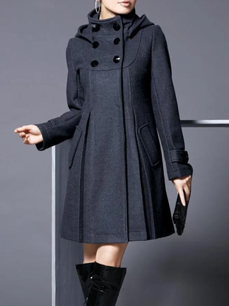 Large Size Women Blended Woolen Jacket Korean Version of The Long School Style Wind Cloak Shawl Coat Hooded Coat
Large Size Women Blended Woolen Jacket Korean Version of The Long School Style Wind Cloak Shawl Coat Hooded Coat