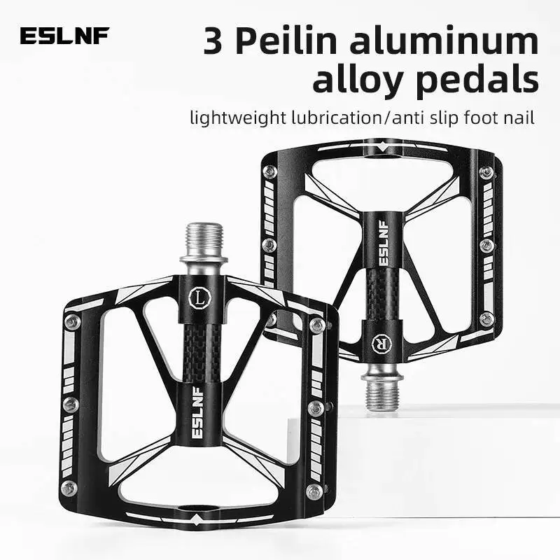 ESLNF Ultralight MTB 3 Bearings Bicycle Aluminum Alloy Axle Flat Carbon Fiber Sleeve Road Bike Pedals
ESLNF Ultralight MTB 3 Bearings Bicycle Aluminum Alloy Axle Flat Carbon Fiber Sleeve Road Bike Pedals
