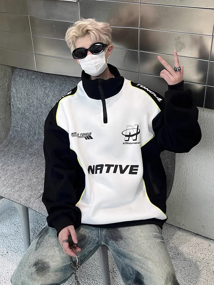 Мужская толстовка на молнии с воротником-стойкой в американском ретро-стиле хип-хоп, весенне-осенняя, модная брендовая мотоциклетная одежда для подростков
Мужская толстовка на молнии с воротником-стойкой в американском ретро-стиле хип-хоп, весенне-осенняя, модная брендовая мотоциклетная одежда для подростков