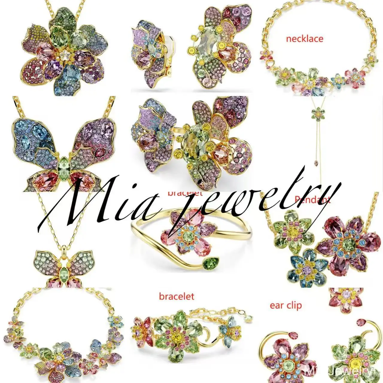 2025 Multi Color Crystal Jewelry Set Mixed Cutting Original High Quality Flower Necklace Earrings Bracelet Ring Romantic Gift
2025 Multi Color Crystal Jewelry Set Mixed Cutting Original High Quality Flower Necklace Earrings Bracelet Ring Romantic Gift