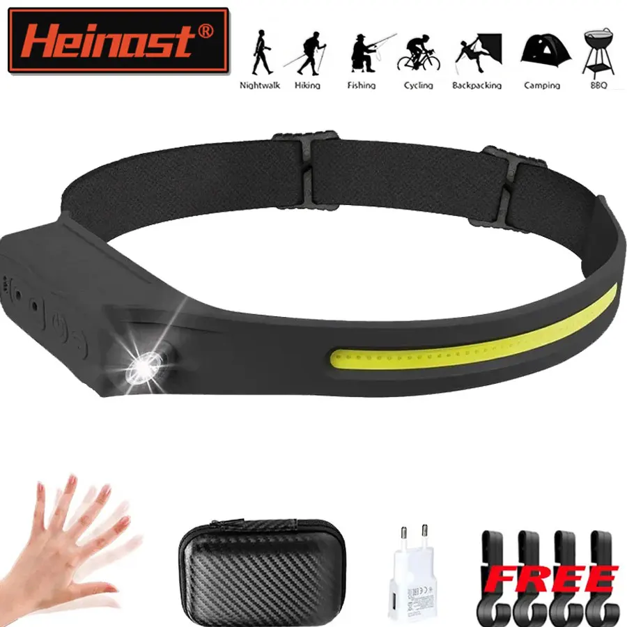 Светодиодный налобный фонарь с датчиком COB, встроенный аккумулятор типа C, перезаряжаемый, 5 режимов, водонепроницаемый налобный фонарь, уличный рабочий фонарь для кемпинга
Светодиодный налобный фонарь с датчиком COB, встроенный аккумулятор типа C, перезаряжаемый, 5 режимов, водонепроницаемый налобный фонарь, уличный рабочий фонарь для кемпинга