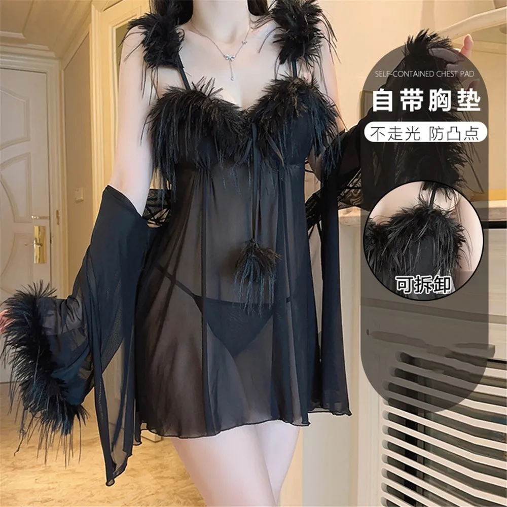 Халат с длинными рукавами и перьями, ночная рубашка, комплект из 2 предметов, сексуальное сетчатое кимоно с перспективой, халат, ночная рубашка, домашняя одежда
Халат с длинными рукавами и перьями, ночная рубашка, комплект из 2 предметов, сексуальное сетчатое кимоно с перспективой, халат, ночная рубашка, домашняя одежда