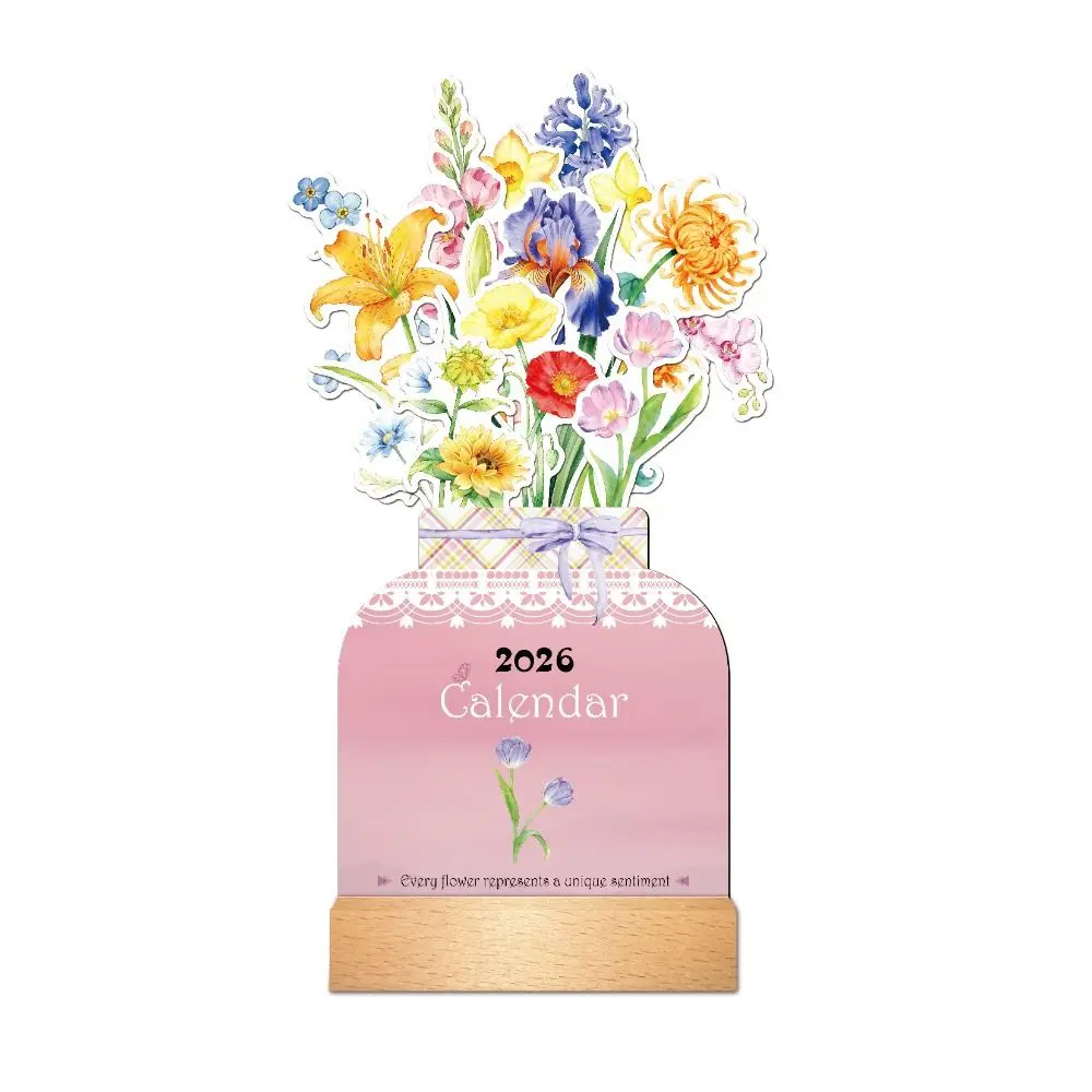 Wooden Base Bloomy Flowers Desk Calendar Detachable Base Vase Shaped Monthly Planner Date Display DIY Floral Desk Calendar
Wooden Base Bloomy Flowers Desk Calendar Detachable Base Vase Shaped Monthly Planner Date Display DIY Floral Desk Calendar