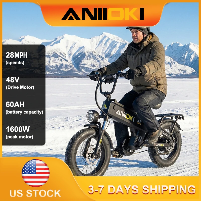 Электровелосипед ANIIOKI с пиковой мощностью двигателя 1600 Вт, аккумулятор 48В 60Ач, толстые шины 20"*4", скорость до 49 км/ч, подарок на день рождения
Электровелосипед ANIIOKI с пиковой мощностью двигателя 1600 Вт, аккумулятор 48В 60Ач, толстые шины 20"*4", скорость до 49 км/ч, подарок на день рождения