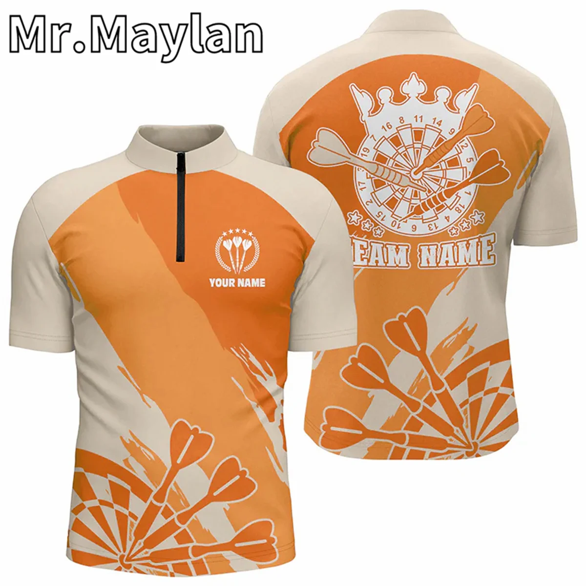 3D Personalized Orange Darts Quarter-Zip Polo Shirt For Women Custom Cool Darts Shirt For Men Darts Team Jersey Uniform
3D Personalized Orange Darts Quarter-Zip Polo Shirt For Women Custom Cool Darts Shirt For Men Darts Team Jersey Uniform