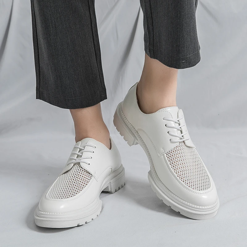 Summer Men's Breathable Loafers Thick Soled Wear-resistant Business Dress Casual Shoes Large Size 38-46 White Driving Shoes
Summer Men's Breathable Loafers Thick Soled Wear-resistant Business Dress Casual Shoes Large Size 38-46 White Driving Shoes