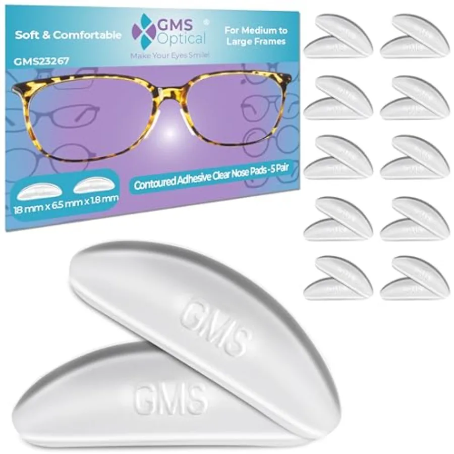 GMS Optical Adhesive Silicone se Pads for Glasses 1.8mm Reg-Thin, 18mm Large n Slip Glasses Grips for Sunglasses and Eyewear w/
GMS Optical Adhesive Silicone se Pads for Glasses 1.8mm Reg-Thin, 18mm Large n Slip Glasses Grips for Sunglasses and Eyewear w/