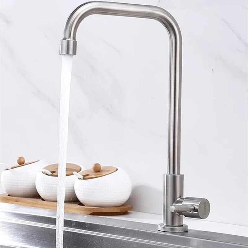 Stainless Steel Kitchen Faucet Single Lever Hole Tap Cold Sink Faucet Single Handle Deck Mounted Water Tap
Stainless Steel Kitchen Faucet Single Lever Hole Tap Cold Sink Faucet Single Handle Deck Mounted Water Tap
