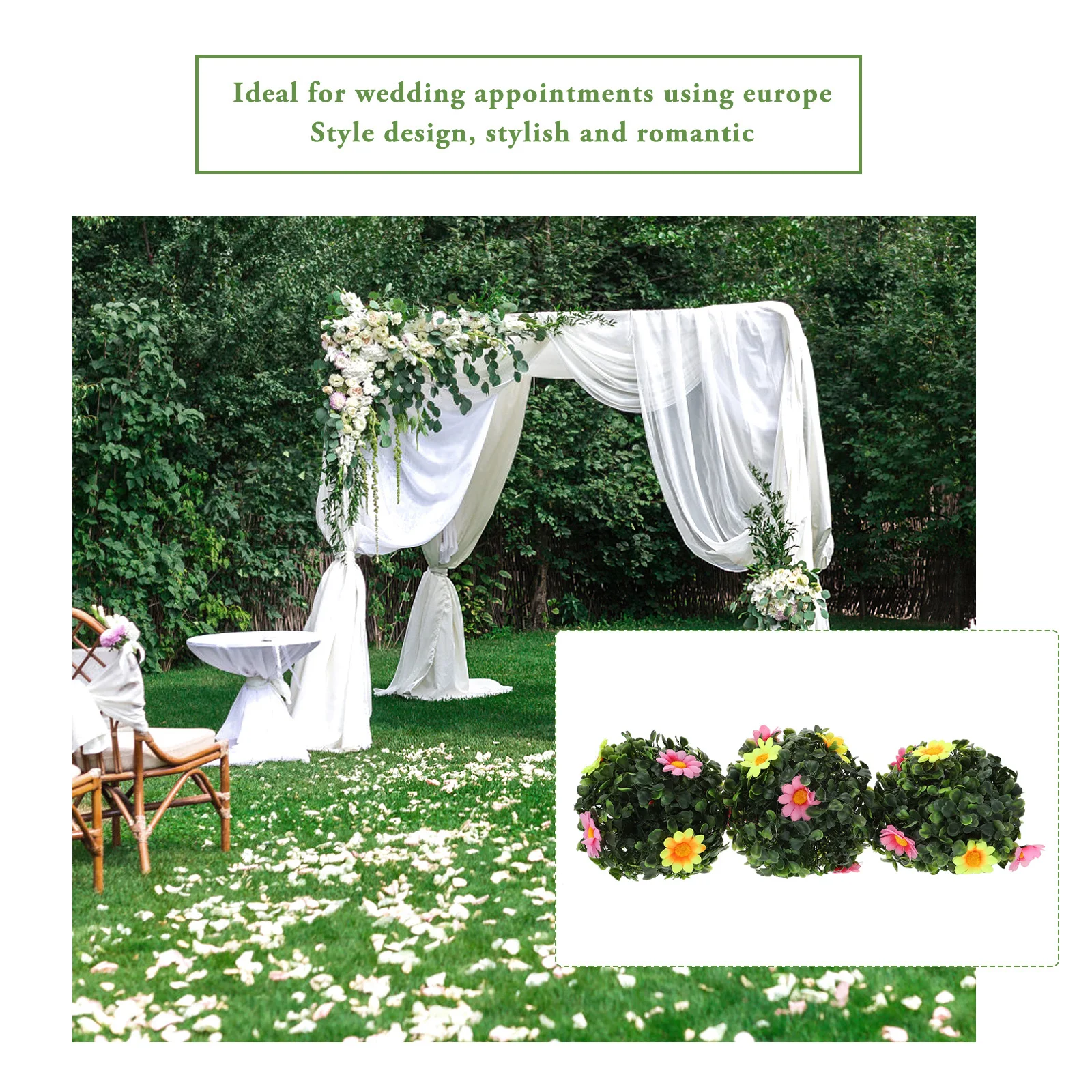3 Pcs Grass Balls Decoration 15cm Green Flowers Home Hotel Mall Wedding Artificial Plant Simulated Foliage Lightweight Portable
3 Pcs Grass Balls Decoration 15cm Green Flowers Home Hotel Mall Wedding Artificial Plant Simulated Foliage Lightweight Portable