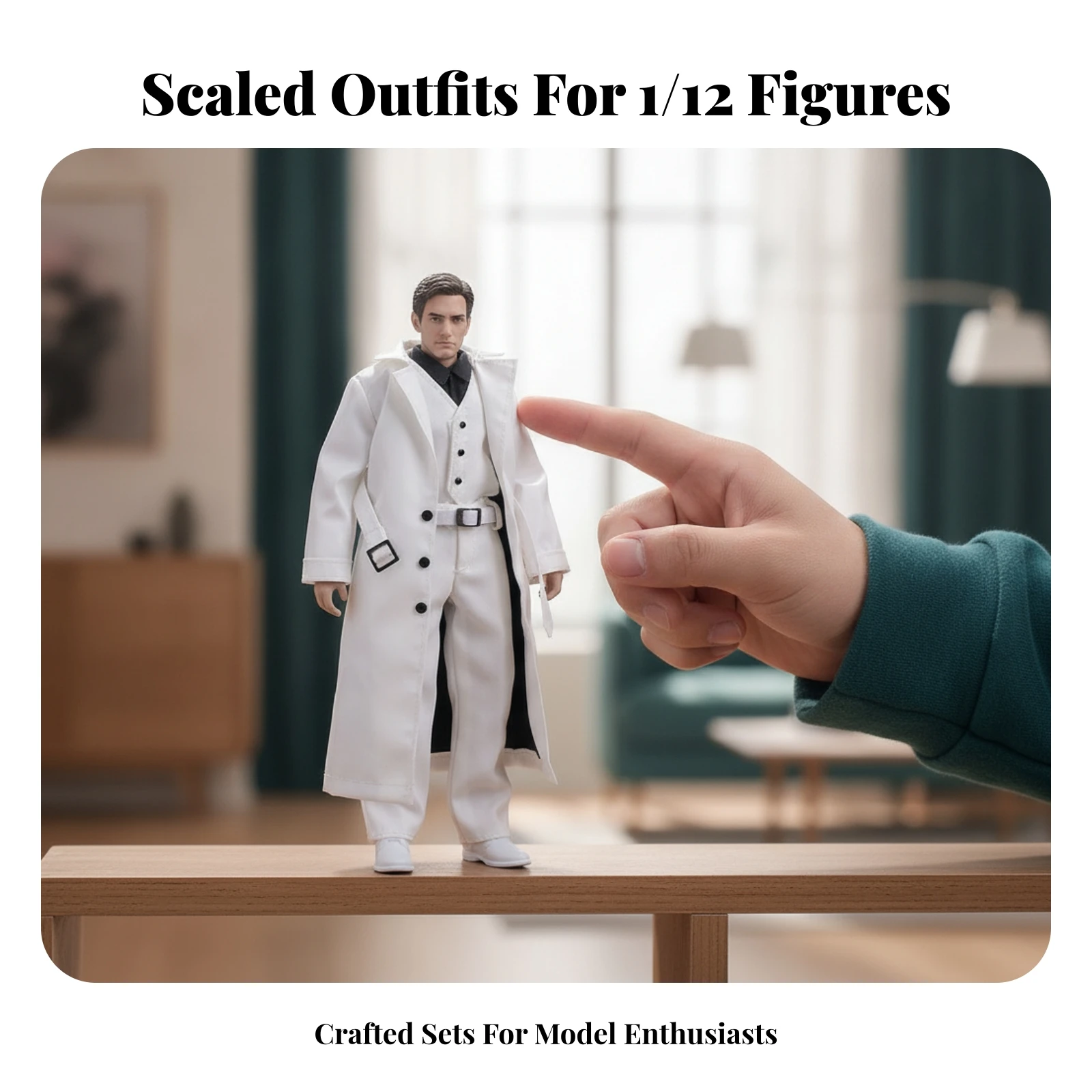 Long Overcoat Coat Set Glossy 1/12 Scale Doll Clothes Miniature Apparel Button Front
Long Overcoat Coat Set Glossy 1/12 Scale Doll Clothes Miniature Apparel Button Front