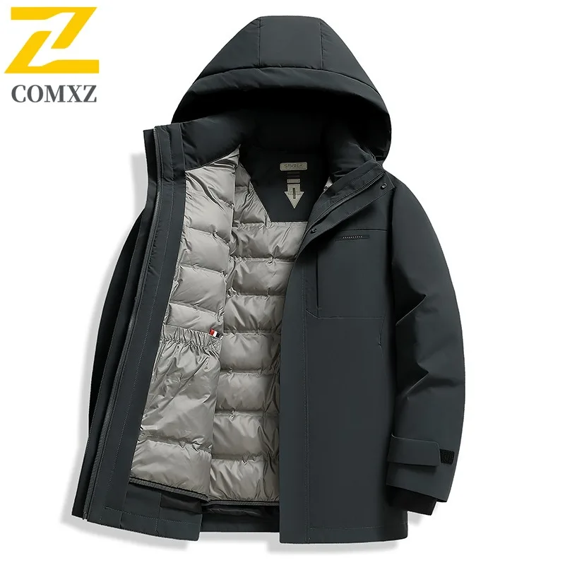 COMXZ Premium Mens Short Down Jacket Detachable Hooded Outdoor Adventure Windproof Parka Fashion Camping Warm Autumn Winter Coat 
COMXZ Premium Mens Short Down Jacket Detachable Hooded Outdoor Adventure Windproof Parka Fashion Camping Warm Autumn Winter Coat