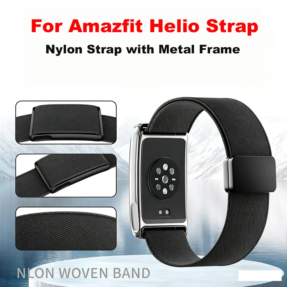For Amazfit Helio Adjustable Nylon Strap with Metal Frame Wristband Breathable Sport Fitness Tracker Loop for Amazfit Helio
For Amazfit Helio Adjustable Nylon Strap with Metal Frame Wristband Breathable Sport Fitness Tracker Loop for Amazfit Helio