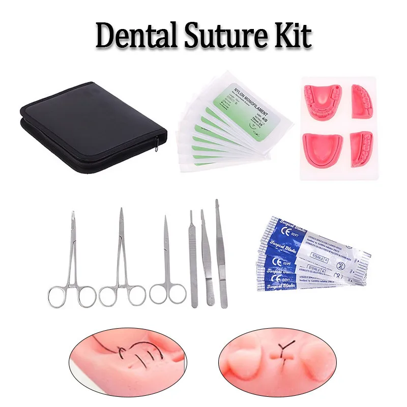 Dental Oral/Gingival Wound Suture Practice Kit Nylon Suture with Skin Pad Model Teaching Practice Tools
Dental Oral/Gingival Wound Suture Practice Kit Nylon Suture with Skin Pad Model Teaching Practice Tools