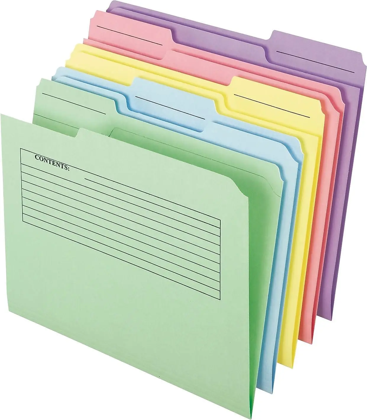 File Folders with Printed Notes, Letter Size, 1/3 Cut Top Tab, Assorted Colors, 30 Pack for Office Organization
File Folders with Printed Notes, Letter Size, 1/3 Cut Top Tab, Assorted Colors, 30 Pack for Office Organization