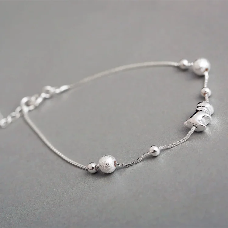 Personality New Art 925 Sterling Silver Jewelry Female Simple Bar Cute puppy Popular Bracelet
Personality New Art 925 Sterling Silver Jewelry Female Simple Bar Cute puppy Popular Bracelet