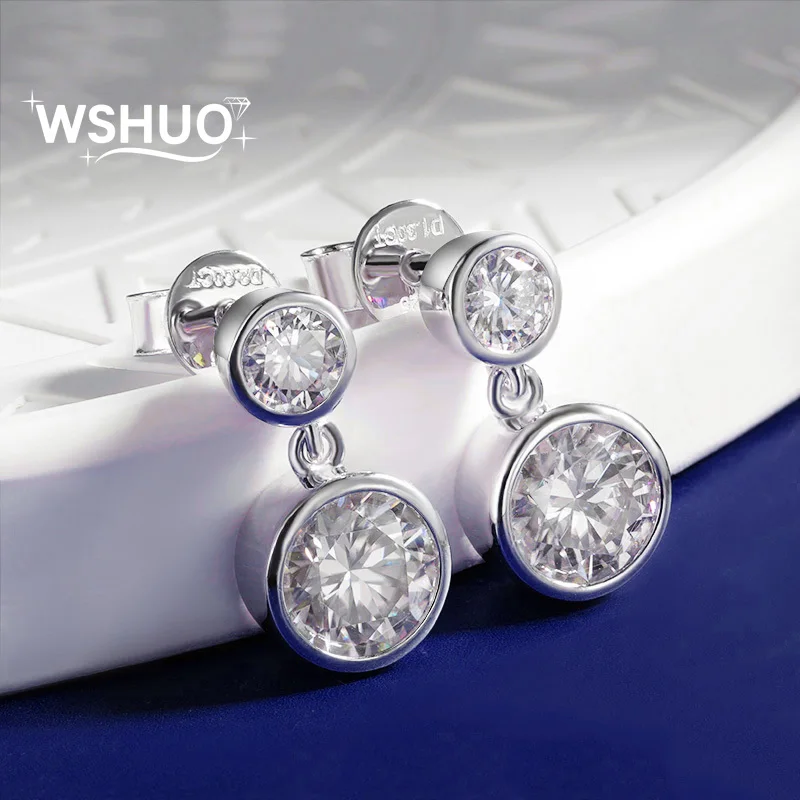 S925 Silver 2.6ct D Color Full Moissanite Drop Earrings For Women GRA Certified Hanging Bubble Earring Luxury Fine Jewelry Gifts
S925 Silver 2.6ct D Color Full Moissanite Drop Earrings For Women GRA Certified Hanging Bubble Earring Luxury Fine Jewelry Gifts