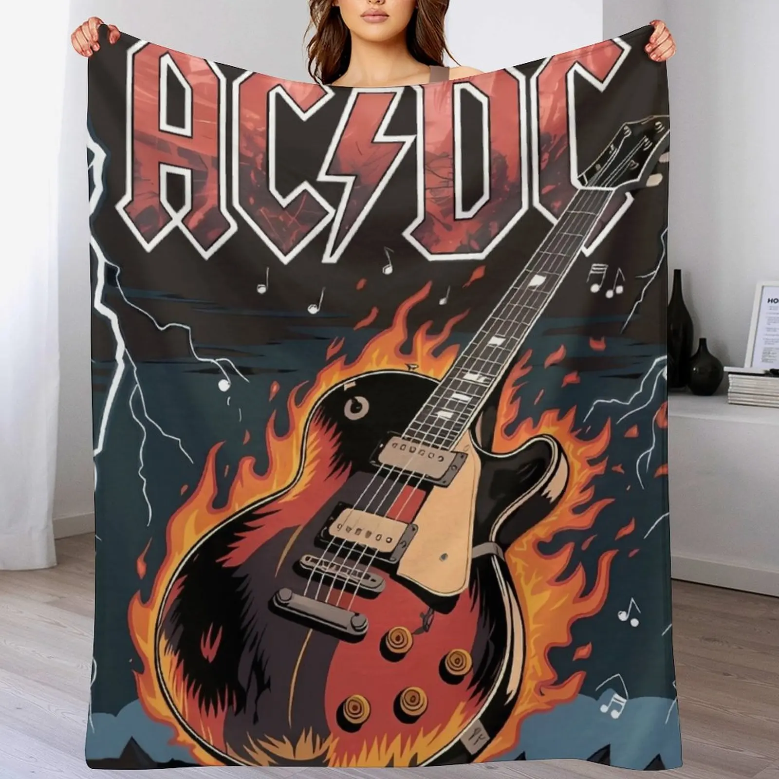 Rock 'n roll Guitar Throw Blanket Color Fast Cozy Throw Blanket
Rock 'n roll Guitar Throw Blanket Color Fast Cozy Throw Blanket