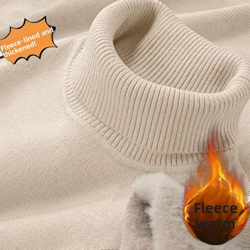 Turtleneck Men Sweater Autumn Winter Velvet Long Sleeve Warm Slim Fit Knitted Pullover Solid Color Soft Knitwear Basic Pullover
Turtleneck Men Sweater Autumn Winter Velvet Long Sleeve Warm Slim Fit Knitted Pullover Solid Color Soft Knitwear Basic Pullover