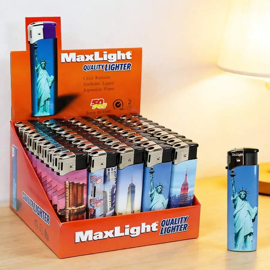 MaxLight Quality Lighter With Liberty Statue Design - Reusable And Refillable Pocket Lighters For Daily Use, Gifts, And Collectors, Trusted Brand With Distinctive Print(10/20pcs)
MaxLight Quality Lighter With Liberty Statue Design - Reusable And Refillable Pocket Lighters For Daily Use, Gifts, And Collectors, Trusted Brand With Distinctive Print(10/20pcs)