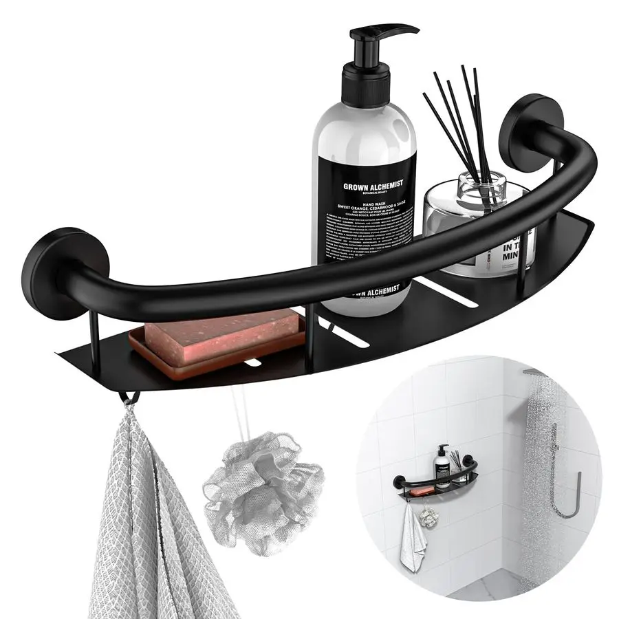 18-дюймовая опорная ручка безопасности с полкой для хранения для ванны или душа, с дренажными отверстиями, из нержавеющей стали, настенные поручни для пожилых людей
18-дюймовая опорная ручка безопасности с полкой для хранения для ванны или душа, с дренажными отверстиями, из нержавеющей стали, настенные поручни для пожилых людей