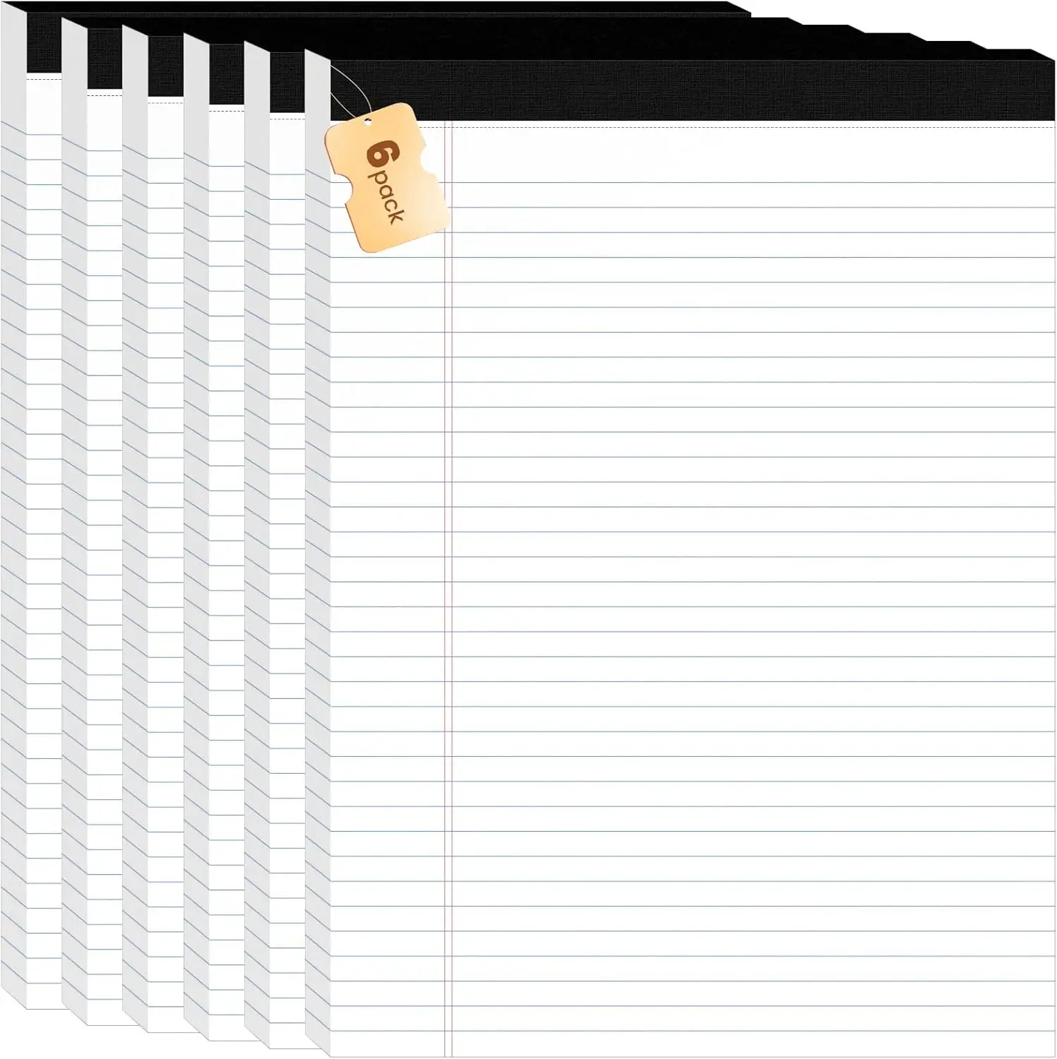 Legal Pads 8.5x11 6 Pack with College Ruled & Perforated Pages, 50 Sheets Each, Sturdy Backing for Office School Supplies
Legal Pads 8.5x11 6 Pack with College Ruled & Perforated Pages, 50 Sheets Each, Sturdy Backing for Office School Supplies