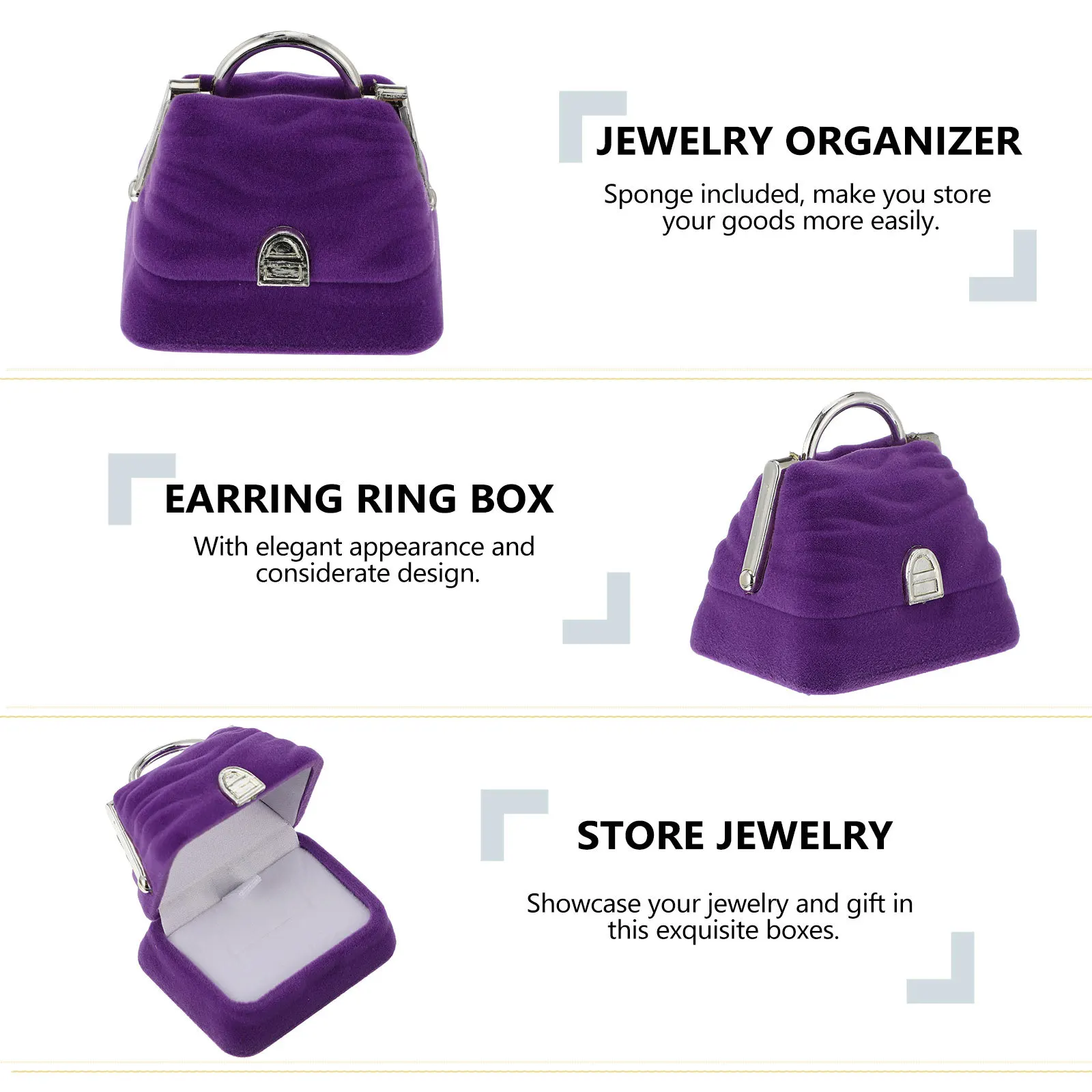 1Pcs Handbag Ring Box Creative Valentine's Day Gift Case for Her Jewelry Storage Engagement Surprise Handbag Shape Ring Box
1Pcs Handbag Ring Box Creative Valentine's Day Gift Case for Her Jewelry Storage Engagement Surprise Handbag Shape Ring Box