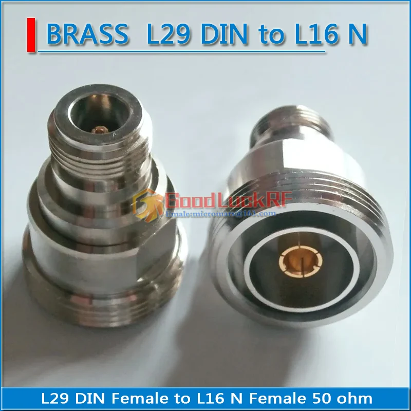Adapter 7/16 L29 DIN Female to L16 N Female Plug N - DIN L29 Jack Straight Brass Coaxial RF Connector Socket Adapters 50 ohm
Adapter 7/16 L29 DIN Female to L16 N Female Plug N - DIN L29 Jack Straight Brass Coaxial RF Connector Socket Adapters 50 ohm