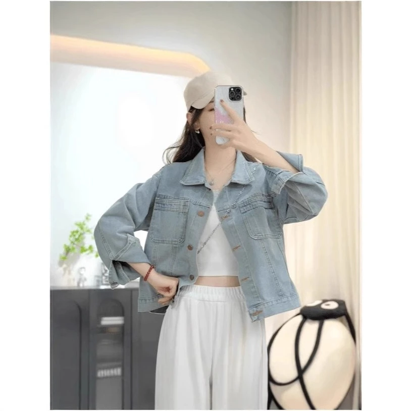 Jackets Women Denim Coat 2026 Autumn Washed Vintage Mom Jeans Single Breasted Turn Down Collar Pockets Outerwear Streetwear
Jackets Women Denim Coat 2026 Autumn Washed Vintage Mom Jeans Single Breasted Turn Down Collar Pockets Outerwear Streetwear