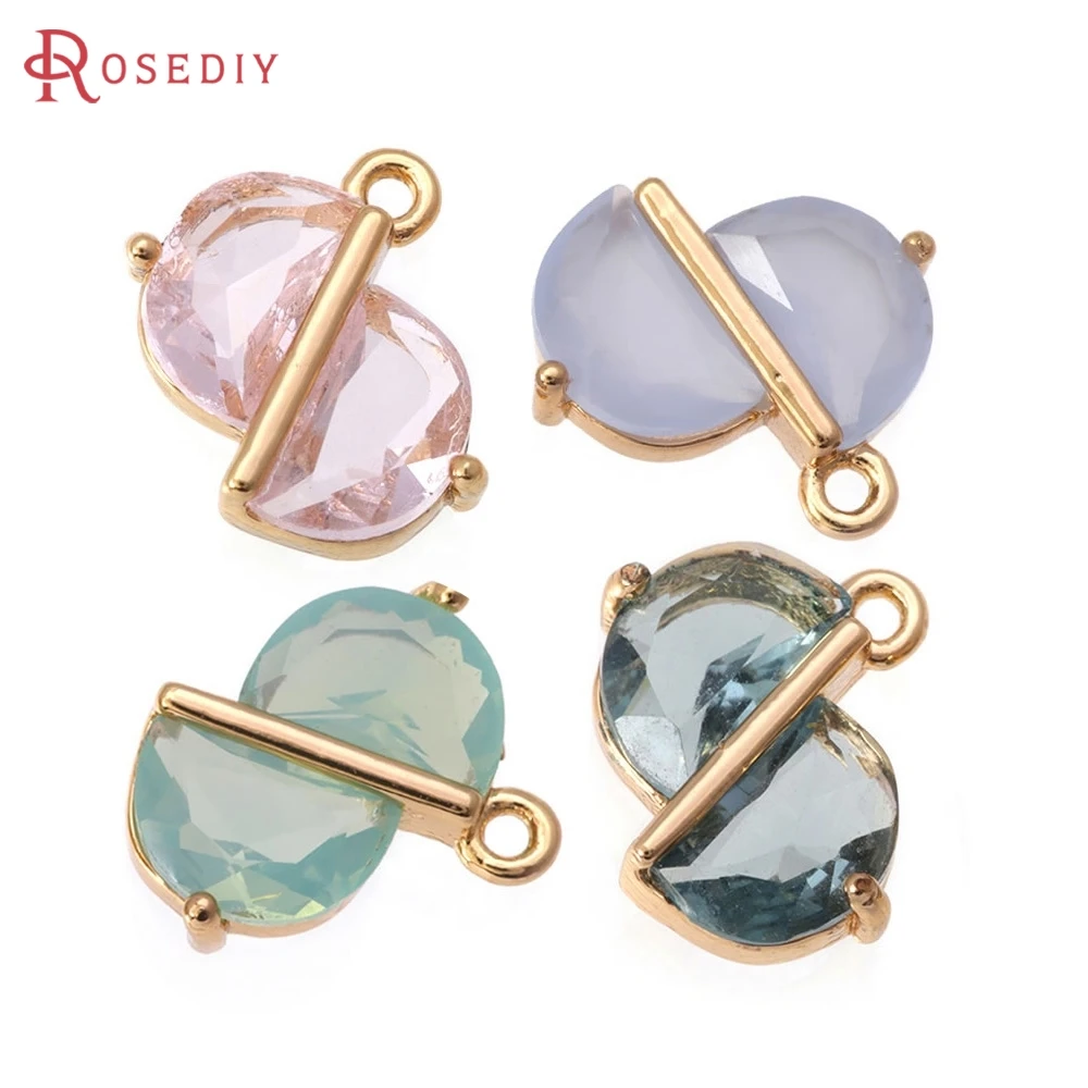 4PCS 18K Gold Color Brass and Glass Semicircle Charms Pendants High Quality Diy Necklace Earrings Jewelry Making Accessories
4PCS 18K Gold Color Brass and Glass Semicircle Charms Pendants High Quality Diy Necklace Earrings Jewelry Making Accessories