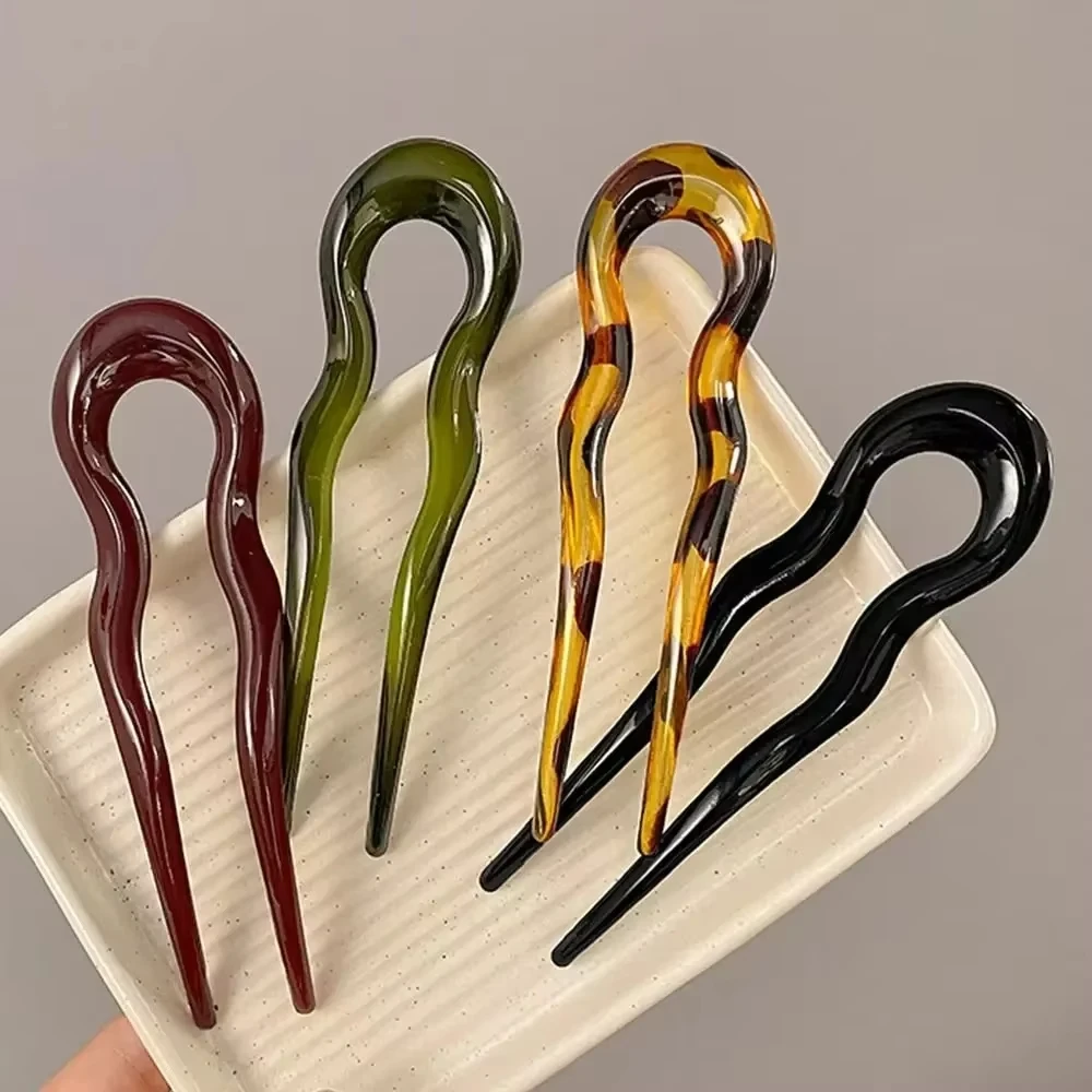 U-Shaped Hair Fork Fashion Tortoiseshell Acetate Hairpin Geometric Design Headwear Hair Sticks Women Girls Hair Accessories
U-Shaped Hair Fork Fashion Tortoiseshell Acetate Hairpin Geometric Design Headwear Hair Sticks Women Girls Hair Accessories