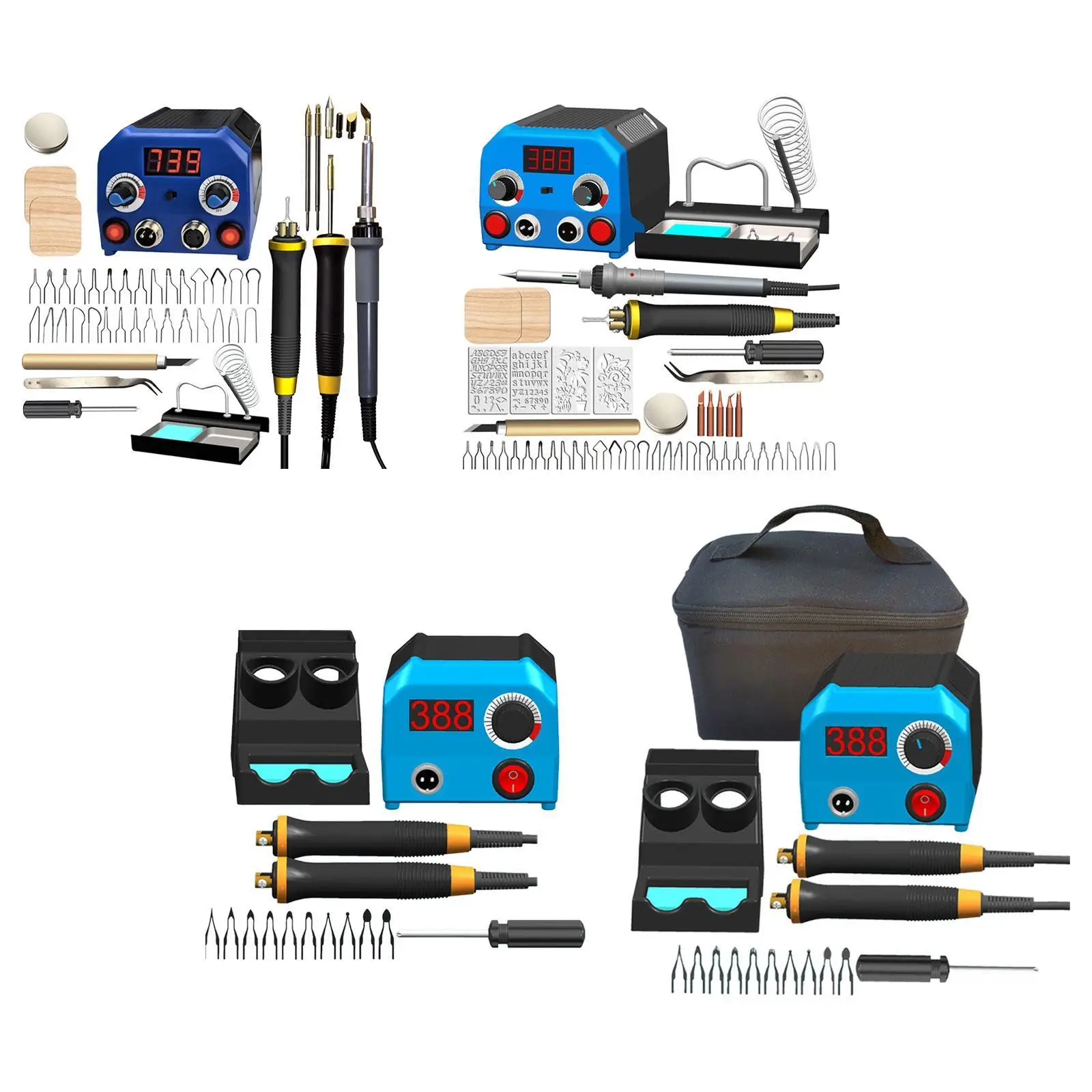 Wood Burning Kit Portable Crafts Tools Set Versatile Adjustable Temperature Burner with Replacement Tips Wood Burning Tools
Wood Burning Kit Portable Crafts Tools Set Versatile Adjustable Temperature Burner with Replacement Tips Wood Burning Tools