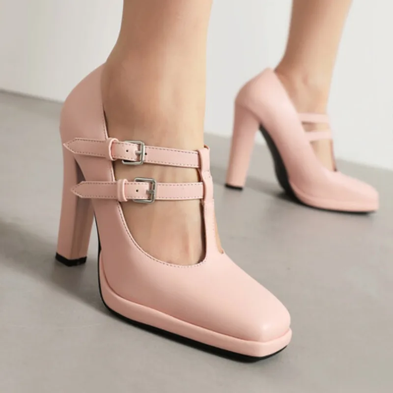 Spring Autumn New Styles Fashion Round Head Ultrahigh Heel Women's Shoes Shallow Mouth Buckle Square Heel Mary Jane Women Shoes
Spring Autumn New Styles Fashion Round Head Ultrahigh Heel Women's Shoes Shallow Mouth Buckle Square Heel Mary Jane Women Shoes