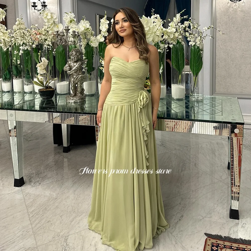 Flowers Strapless Evening Dress with Pleats Prom Dress A Line Party Dress Chiffon Gala Dress Robe De Soirée Customized
Flowers Strapless Evening Dress with Pleats Prom Dress A Line Party Dress Chiffon Gala Dress Robe De Soirée Customized