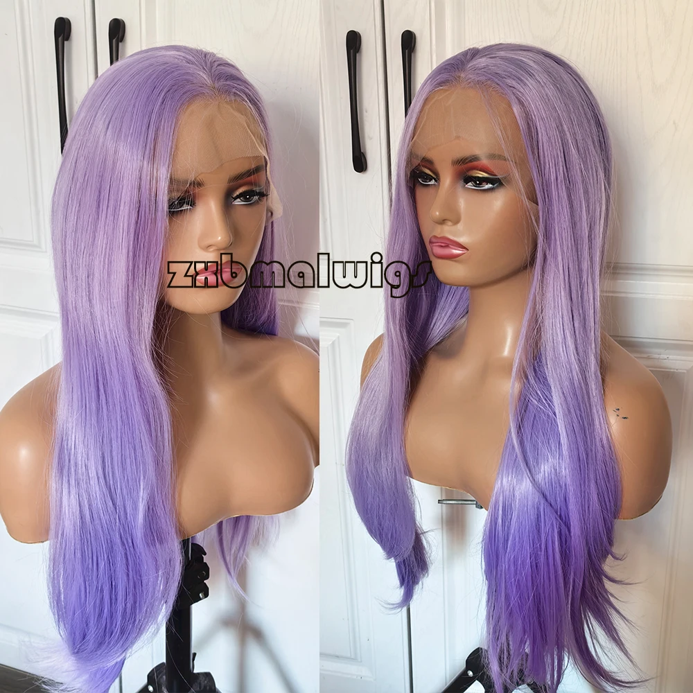 Synthetic Hair Light Purple Straight Pre Plucked 13x4 Lace Front Wigs for Black Women Glueless Cosplay Daily Wear Wigs
Synthetic Hair Light Purple Straight Pre Plucked 13x4 Lace Front Wigs for Black Women Glueless Cosplay Daily Wear Wigs