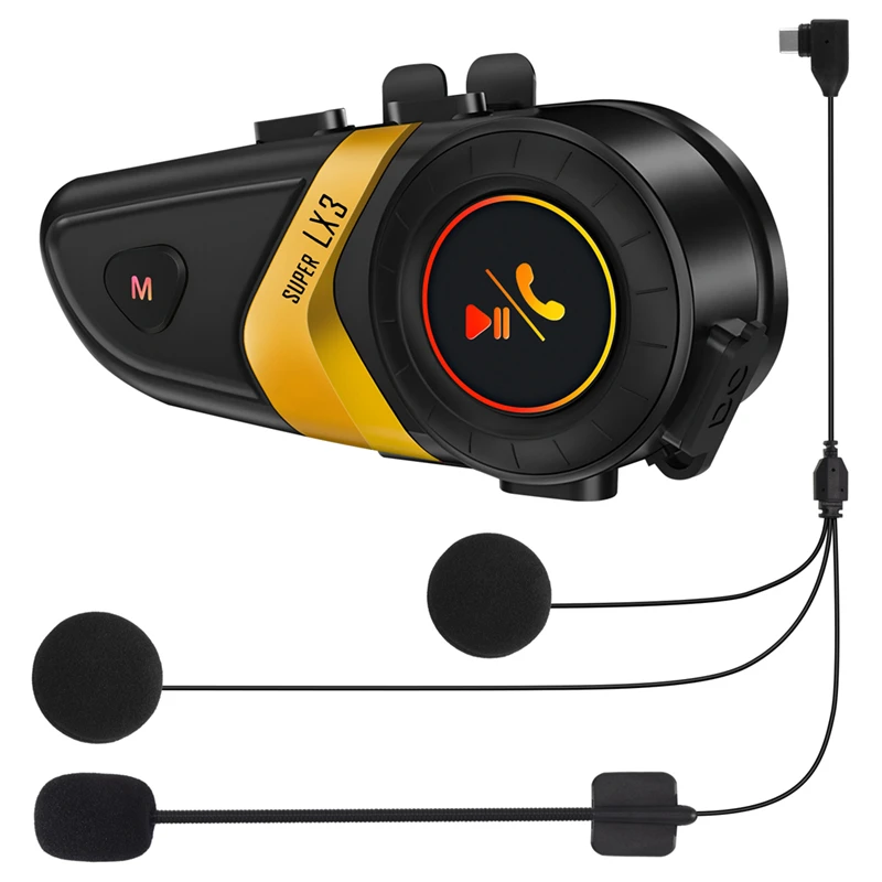LX3 Helmet Bluetooth Headset 1200MAH Motorcycle BT5.0 Wireless Hands-Free Call Stereo Anti-Jamming Waterproof Headset
LX3 Helmet Bluetooth Headset 1200MAH Motorcycle BT5.0 Wireless Hands-Free Call Stereo Anti-Jamming Waterproof Headset