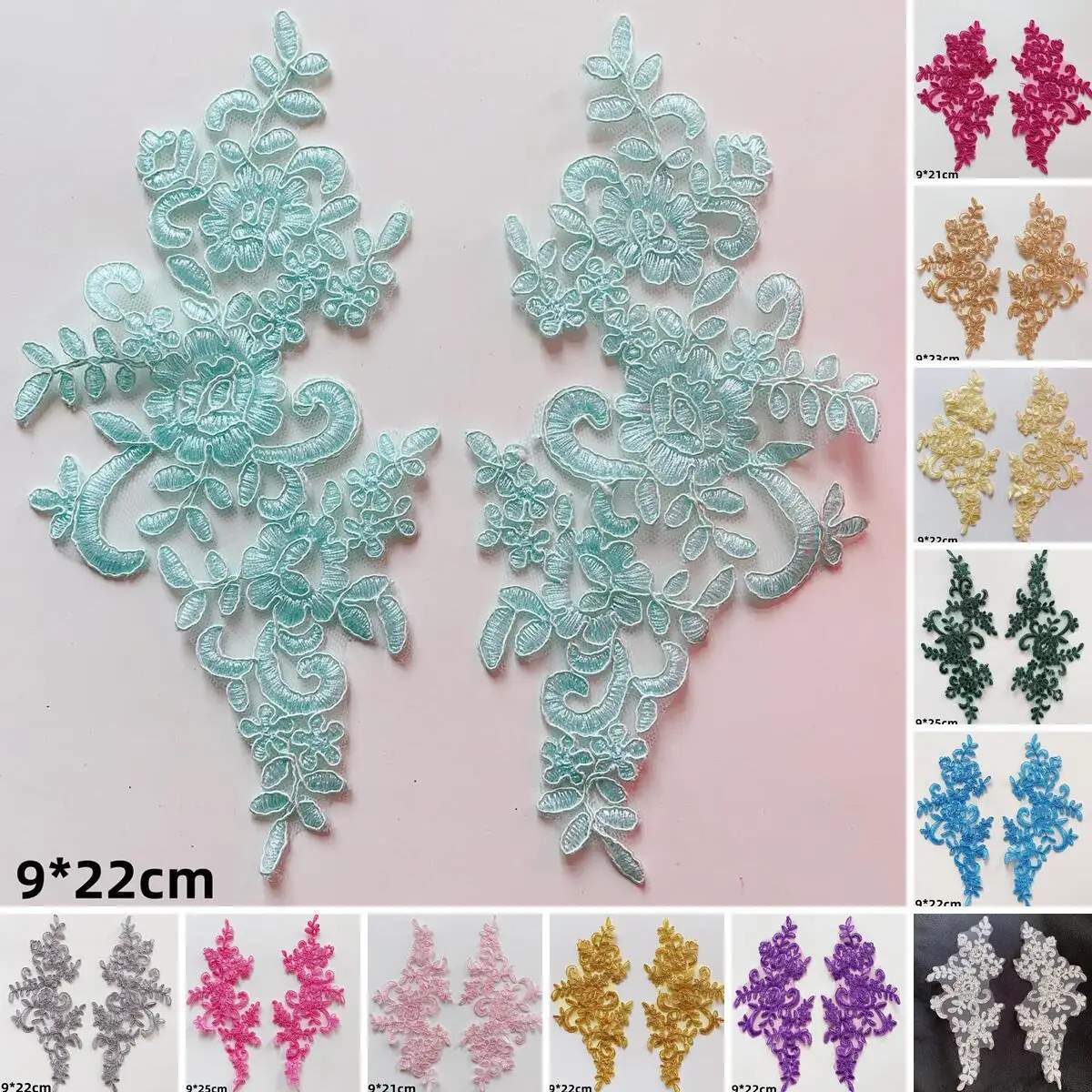 5 Pairs Black White Red Blue Lace Wedding Embroidered Flower Patches DIY Materials for Bride Headwear and Clothing Accessories
5 Pairs Black White Red Blue Lace Wedding Embroidered Flower Patches DIY Materials for Bride Headwear and Clothing Accessories