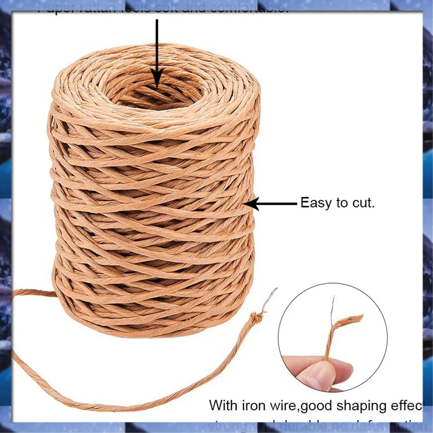 ABSU 2X 1.0Mm Light Brown/Green Floral Bind Wire Wrap Twine Handmade Iron Wire Paper Rattan For Flower Bouquets Length: 210M
ABSU 2X 1.0Mm Light Brown/Green Floral Bind Wire Wrap Twine Handmade Iron Wire Paper Rattan For Flower Bouquets Length: 210M