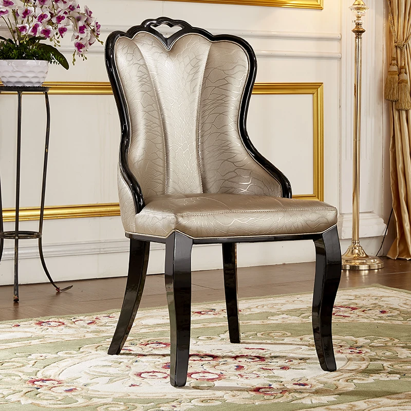 European-style dining chair white simple post-modern restaurant fashion soft bag hotel leisure chair Korean PU leather solid
European-style dining chair white simple post-modern restaurant fashion soft bag hotel leisure chair Korean PU leather solid