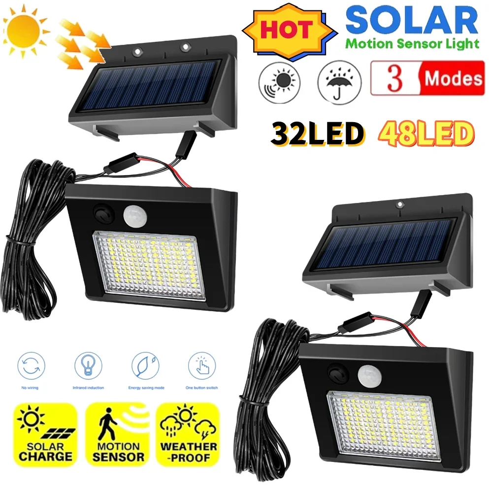 32/48 LED Split Solar Light PIR Motion Sensor Wall Light Solar Lamp Outdoor IP65 Waterproof Solar Countyard Garden Wall Lamp New
32/48 LED Split Solar Light PIR Motion Sensor Wall Light Solar Lamp Outdoor IP65 Waterproof Solar Countyard Garden Wall Lamp New