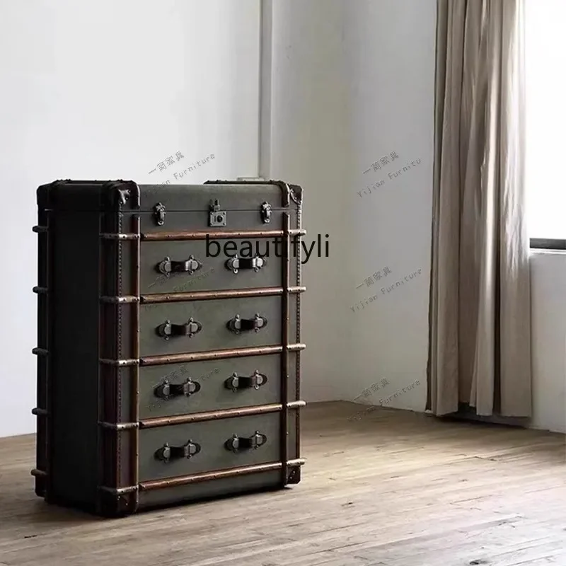 TTT American retro oil wax leather storage cabinet leather case coffee table porch side cabinet leather bucket cabinet
TTT American retro oil wax leather storage cabinet leather case coffee table porch side cabinet leather bucket cabinet