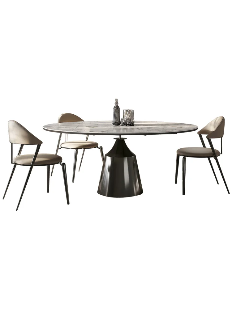 Retractable rock slab dining table Rotatable Italian square circle dual-purpose dining table
Retractable rock slab dining table Rotatable Italian square circle dual-purpose dining table