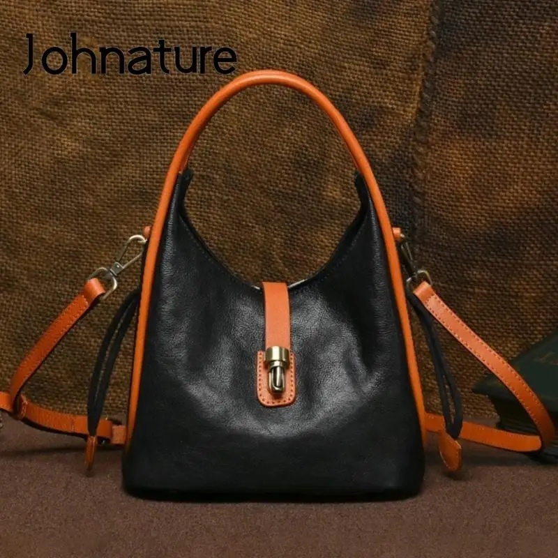 Johnature Vintage Genuine Leather Women Handbag 2024 New Natural Soft Real Cowhide Solid Color Large Capacity Shoulder Bags
Johnature Vintage Genuine Leather Women Handbag 2024 New Natural Soft Real Cowhide Solid Color Large Capacity Shoulder Bags